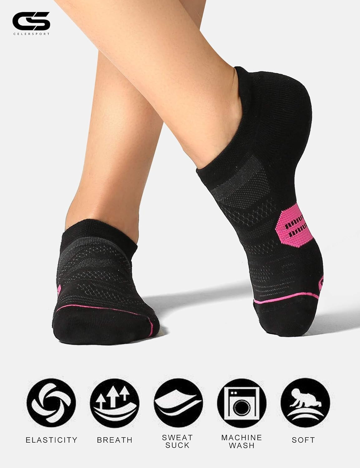 6 Pack Women'S Ankle Running Socks Cushioned Low Cut Tab Athletic Socks